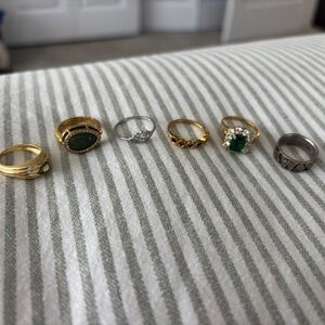 Pack of Gold and Silver Rings